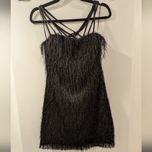 NWT Bailey 44 Black Sheath Mini Dress with Spaghetti Straps